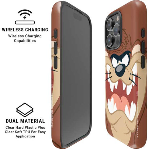 Looney Tunes Tasmanian Devil Up Close iPhone 16 Pro Magsafe Impact Case